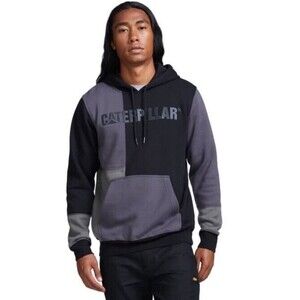 Caterpillar Foundation Swatch Color Block Embroidered Hoodie Black Street Medium